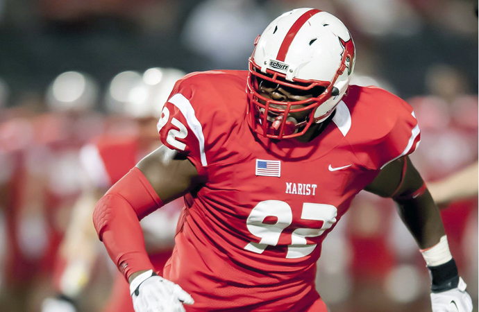 Marist senior defensive end Terrence Fede was a Walter Camp FCS All-America Team selection, Wednesday.
